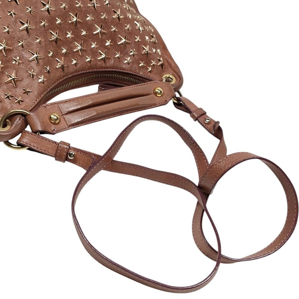 (EH) Jimmy Choo Crossbody Bag Brown Leather - Picture 3 of 9